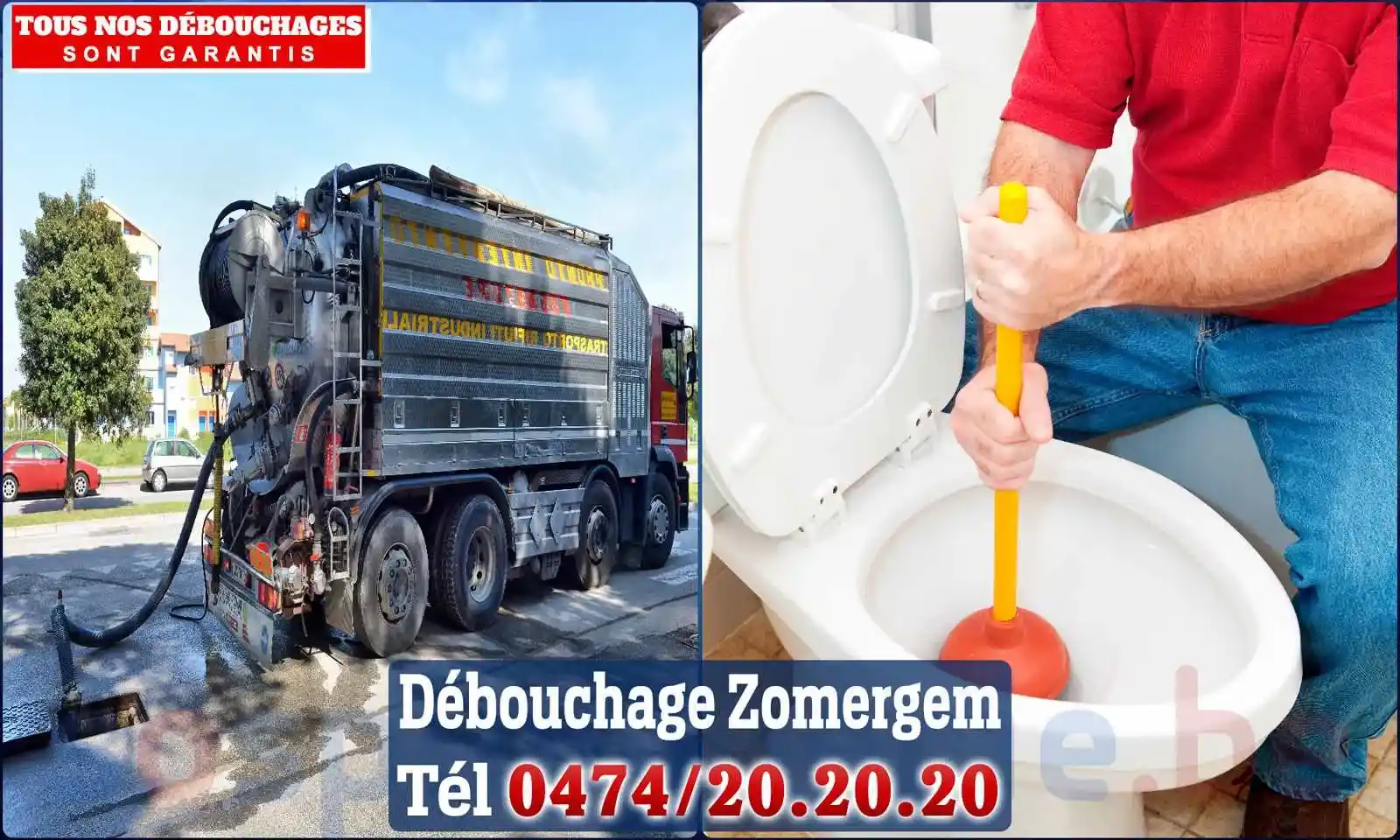 Débouchage canalisation Zomergem - SOS Plomberie