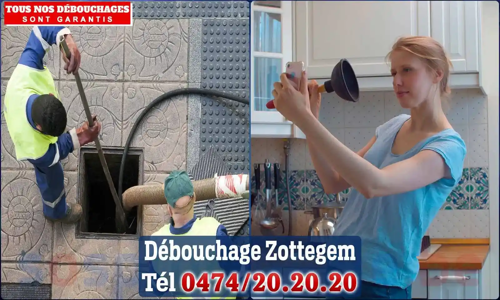 Débouchage canalisation Zottegem - SOS Plomberie