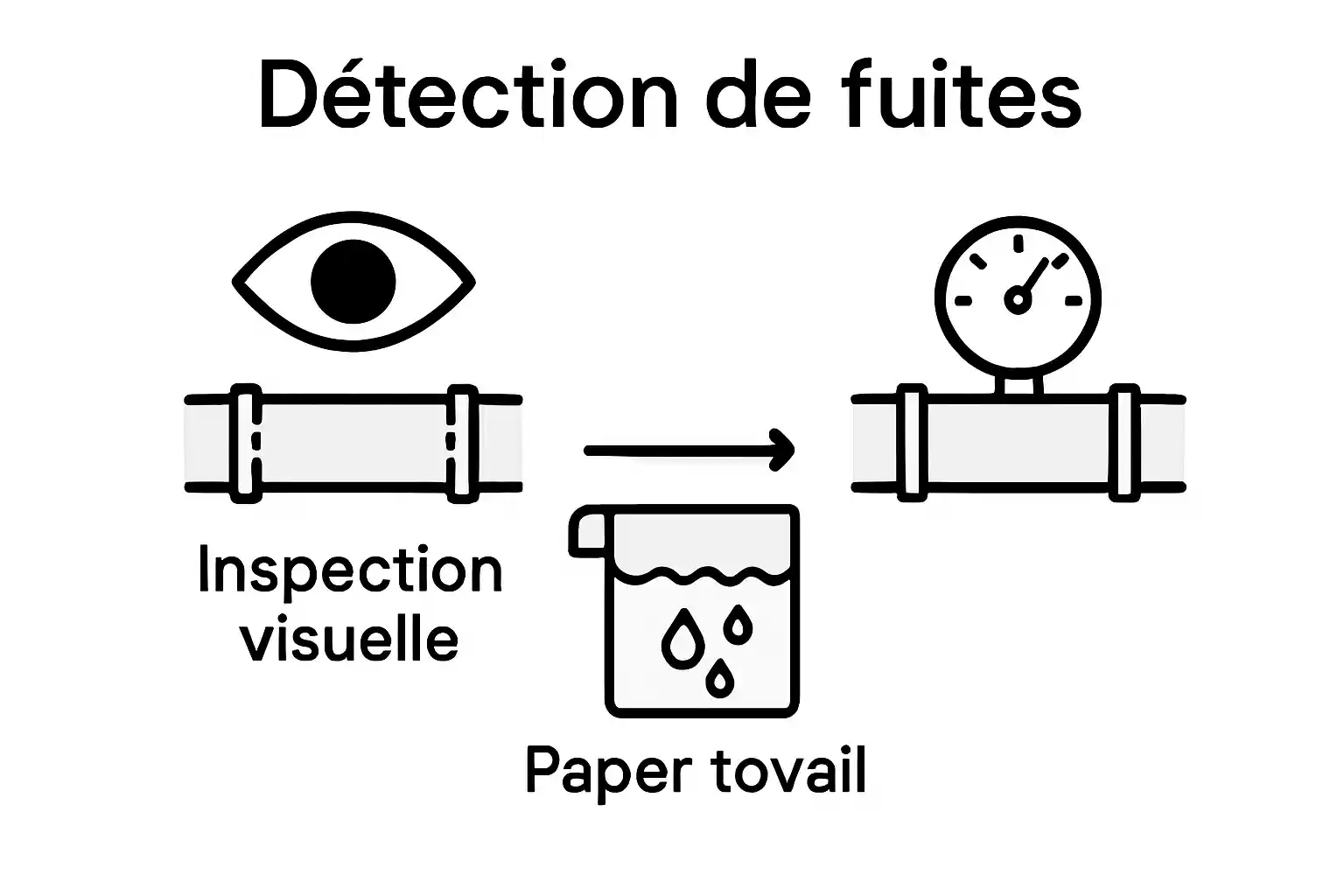 processus de détection des fuites en plomberie
