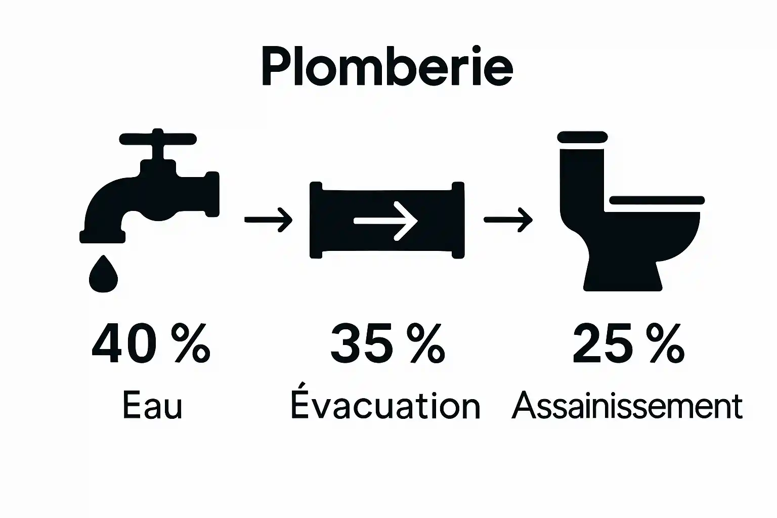 Schéma explicatif des éléments clés d’une installation de plomberie domestique
