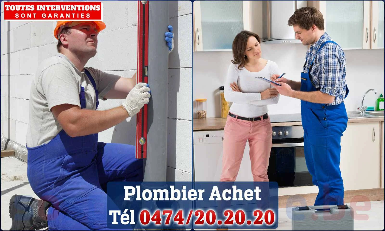 SOS Plomberie - Plombier Achet pour installation et
                    réparation