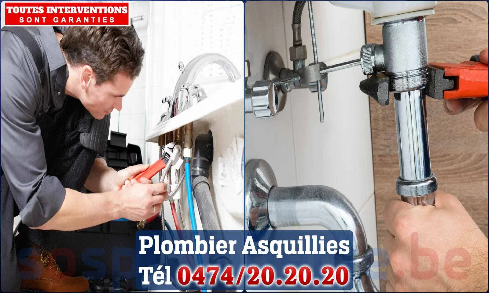 SOS Plomberie - Plombier Asquillies pour installation et
réparation