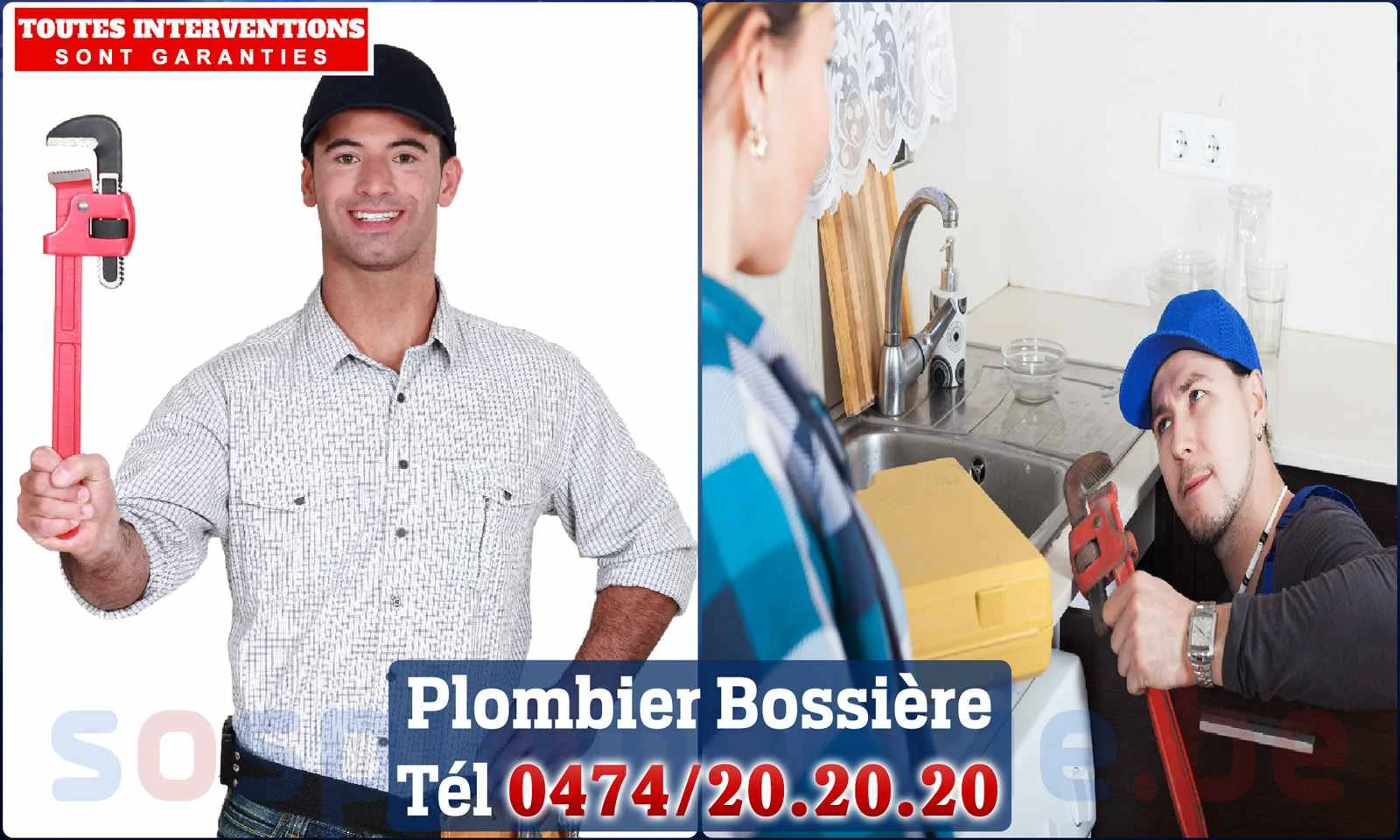 SOS Plomberie - Plombier Bossière pour installation et
                    réparation