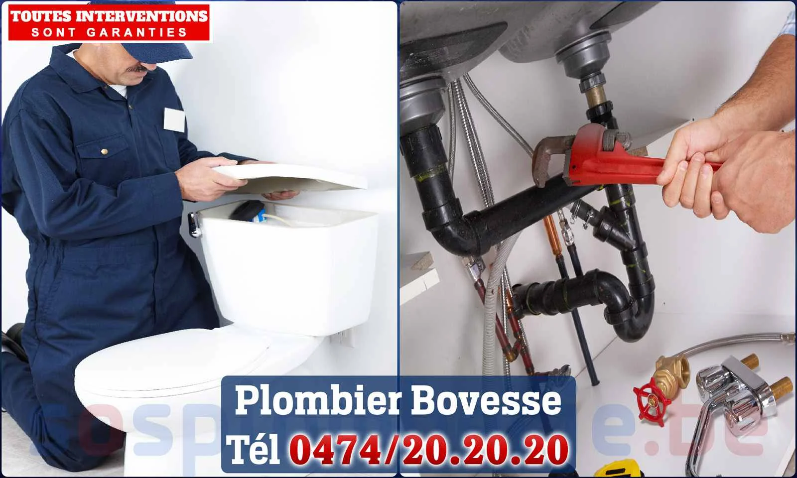 SOS Plomberie - Plombier Bovesse pour installation et
                    réparation