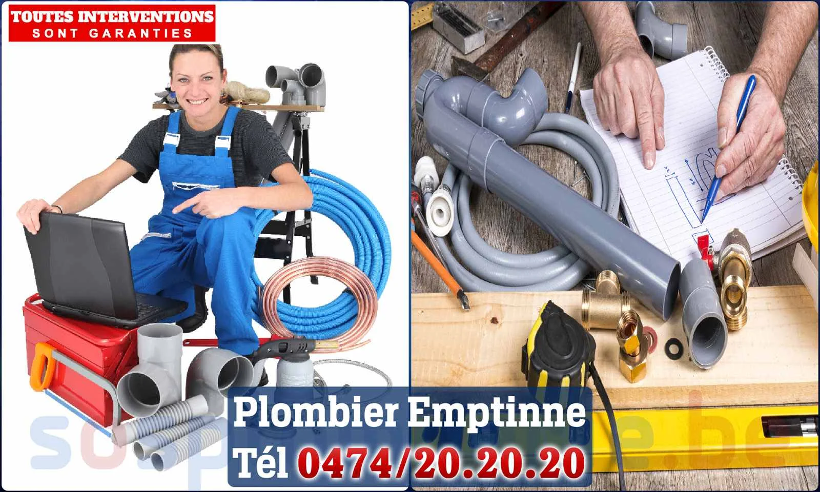 SOS Plomberie - Plombier Emptinne pour installation et
réparation