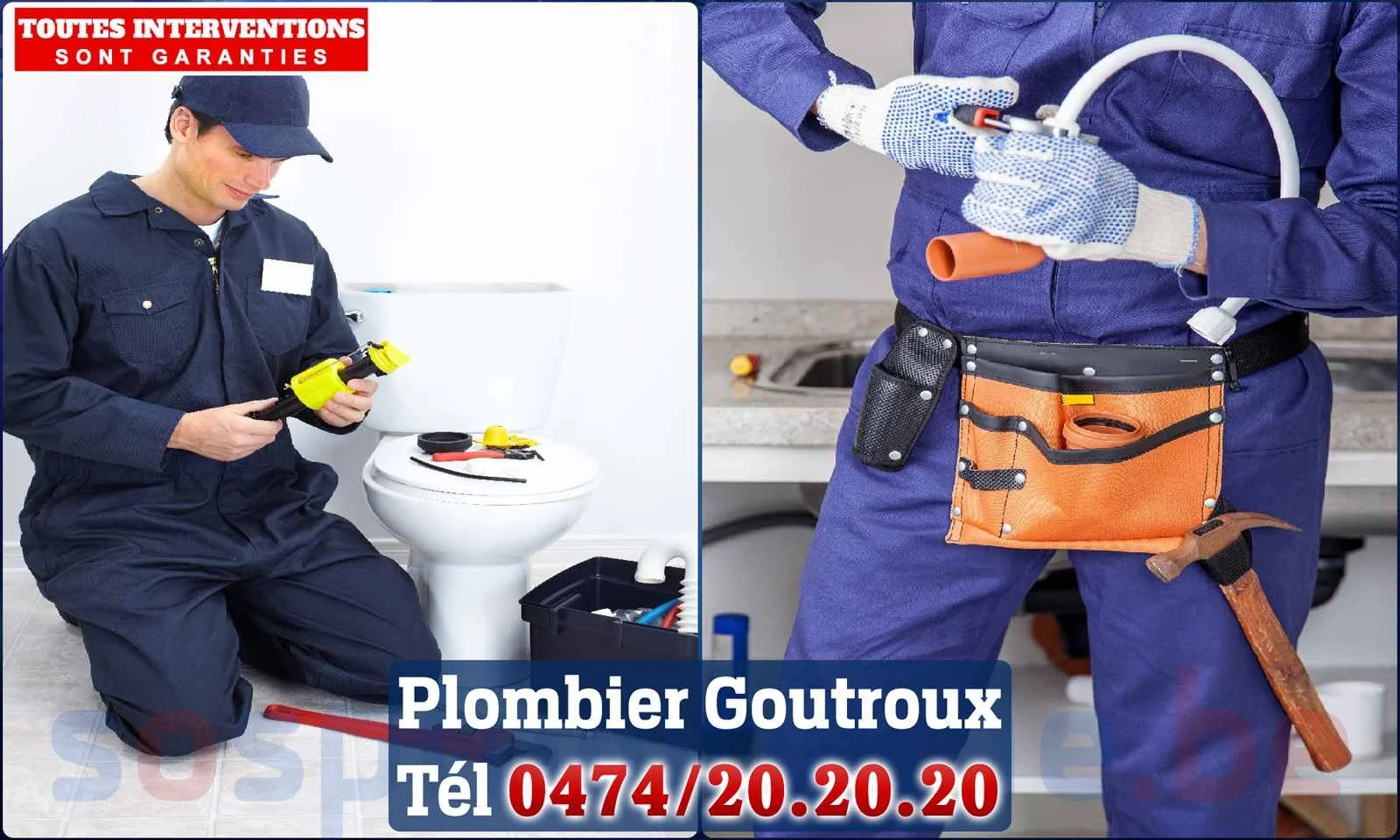 SOS Plomberie - Plombier Goutroux pour installation et
                    réparation