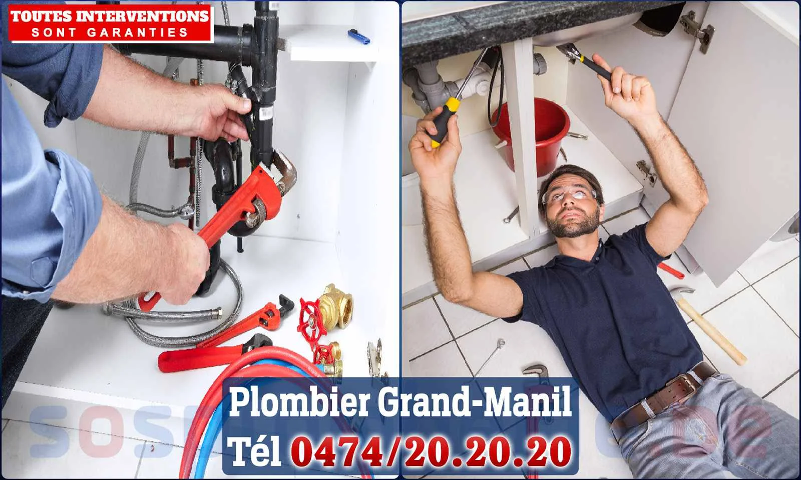 SOS Plomberie - Plombier Grand-Manil pour installation et
                    réparation