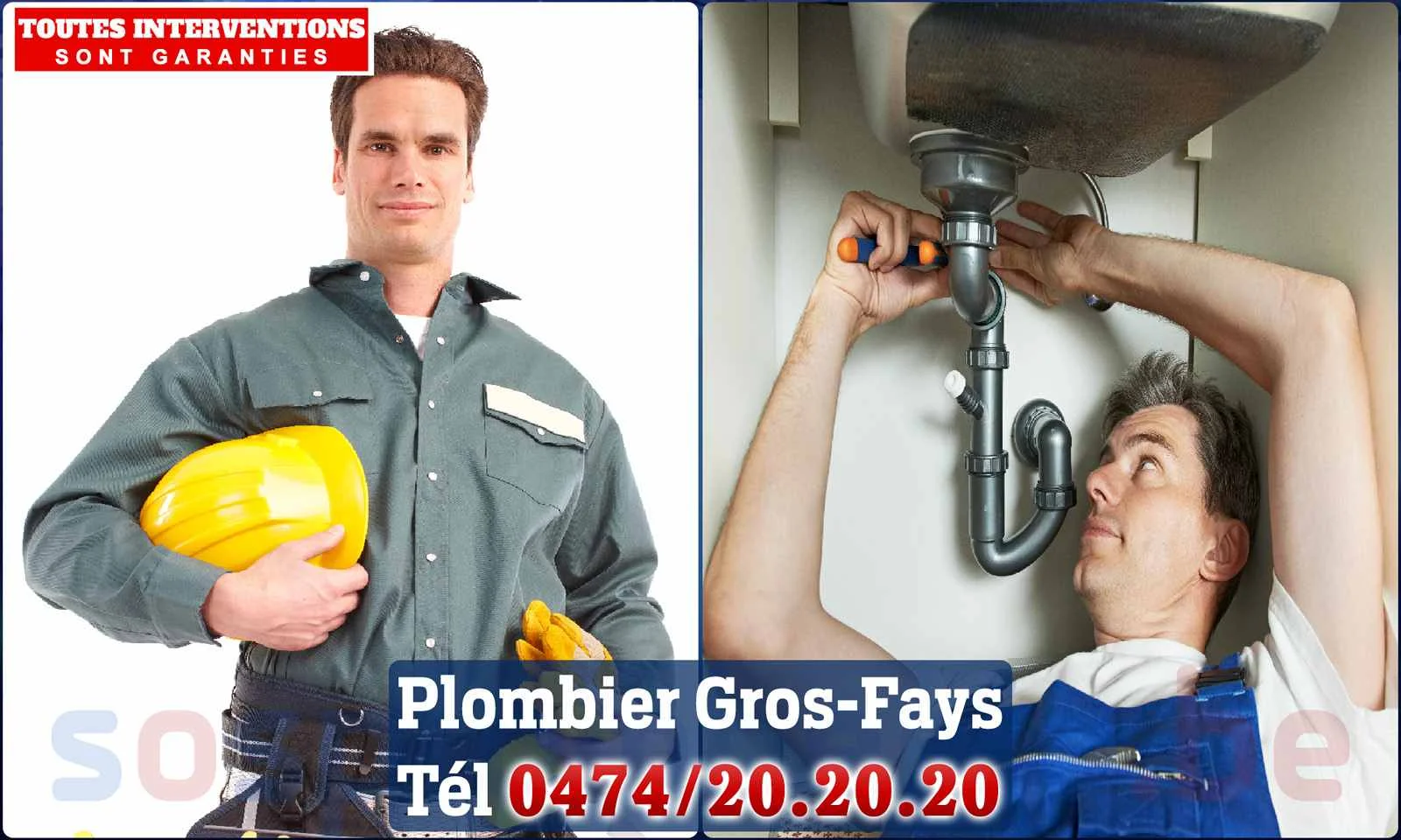 SOS Plomberie - Plombier Gros-Fays pour installation et
                    réparation