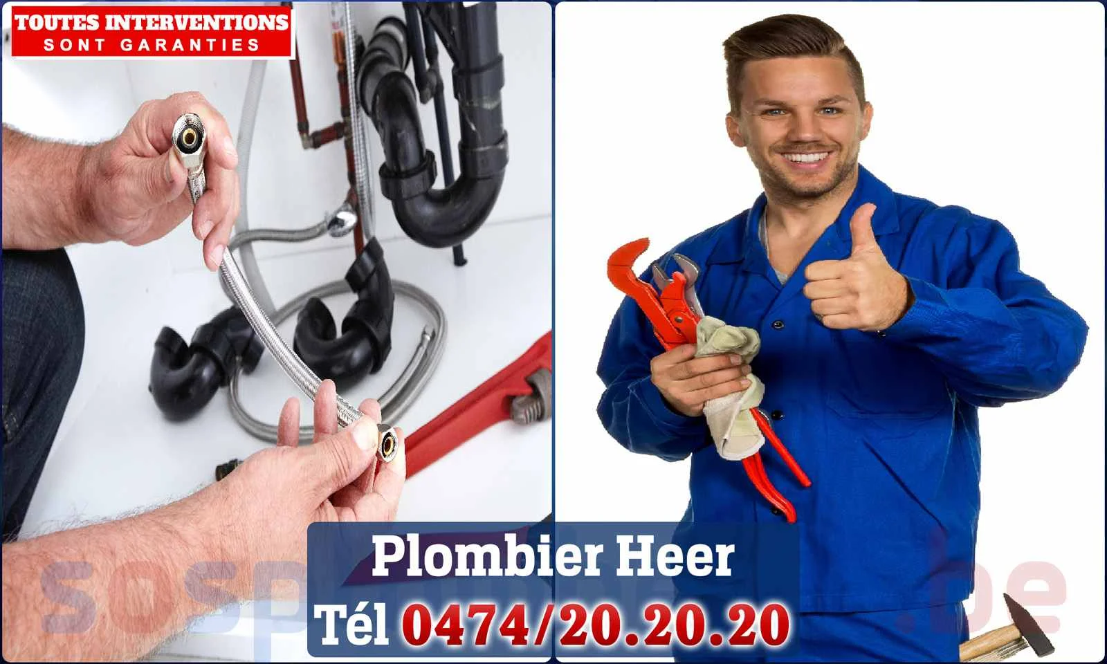 SOS Plomberie - Plombier Heer pour installation et
                    réparation