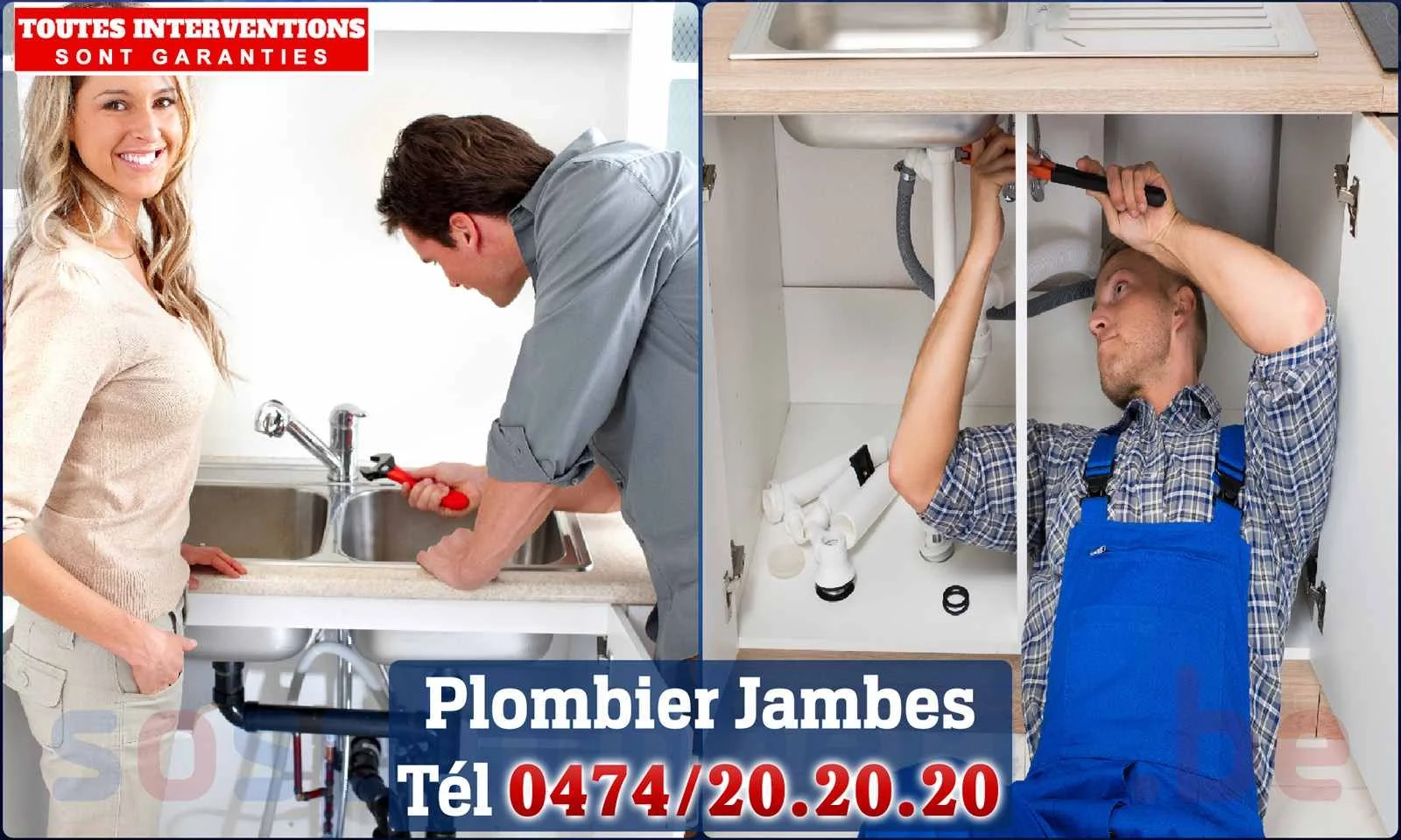 SOS Plomberie - Plombier Jambes pour installation et
réparation
