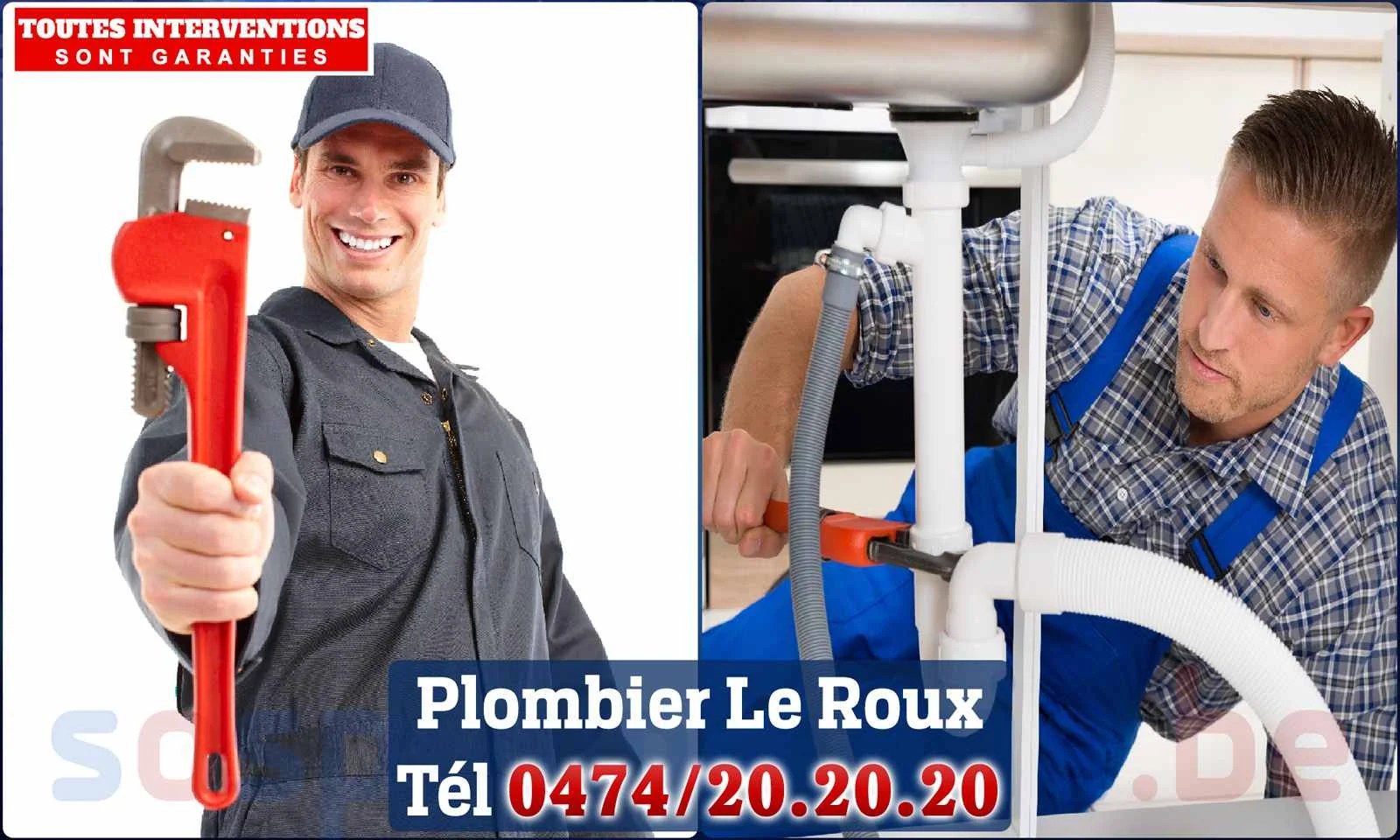 SOS Plomberie - Plombier Le Roux pour installation et
                    réparation