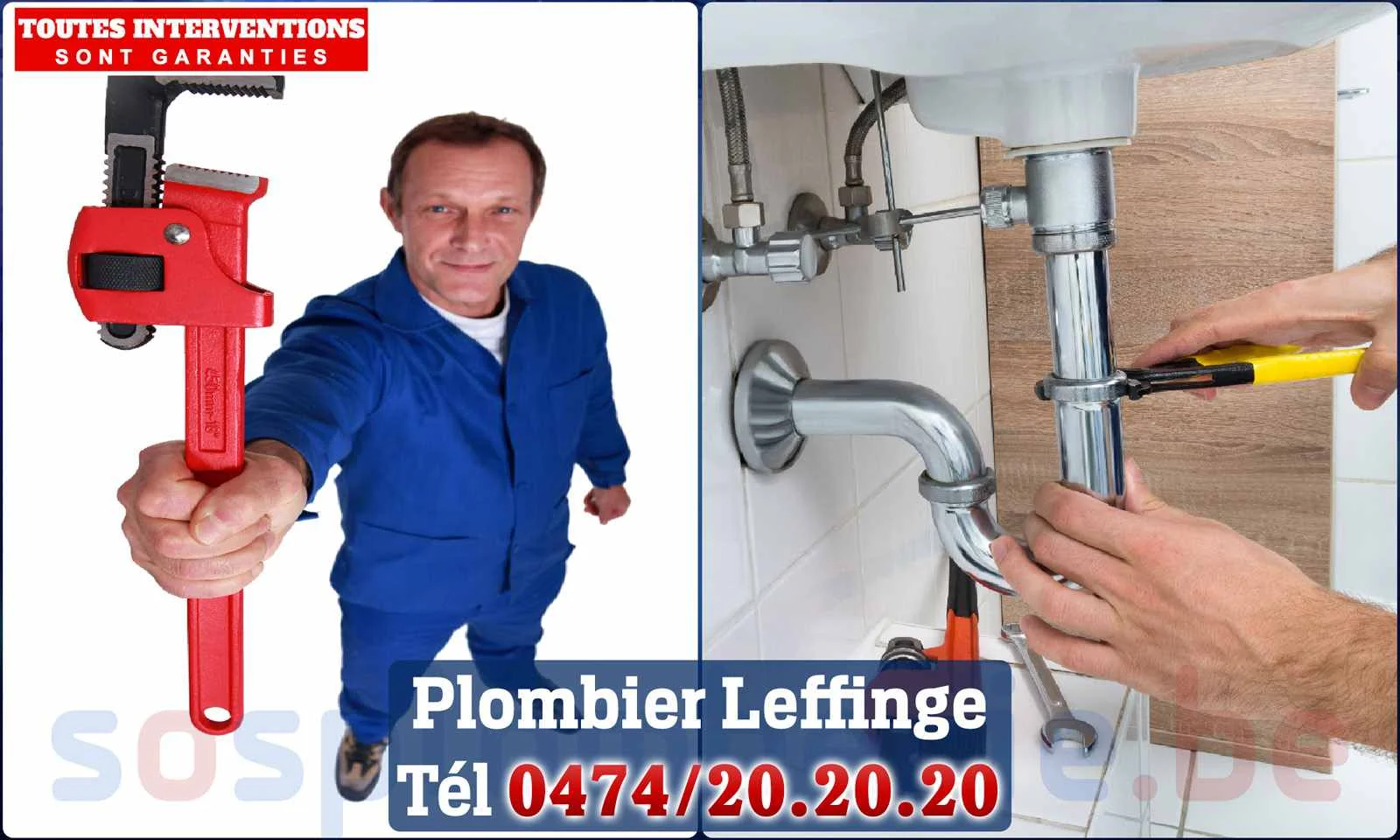 SOS Plomberie - Plombier Leffinge pour installation et
                    réparation