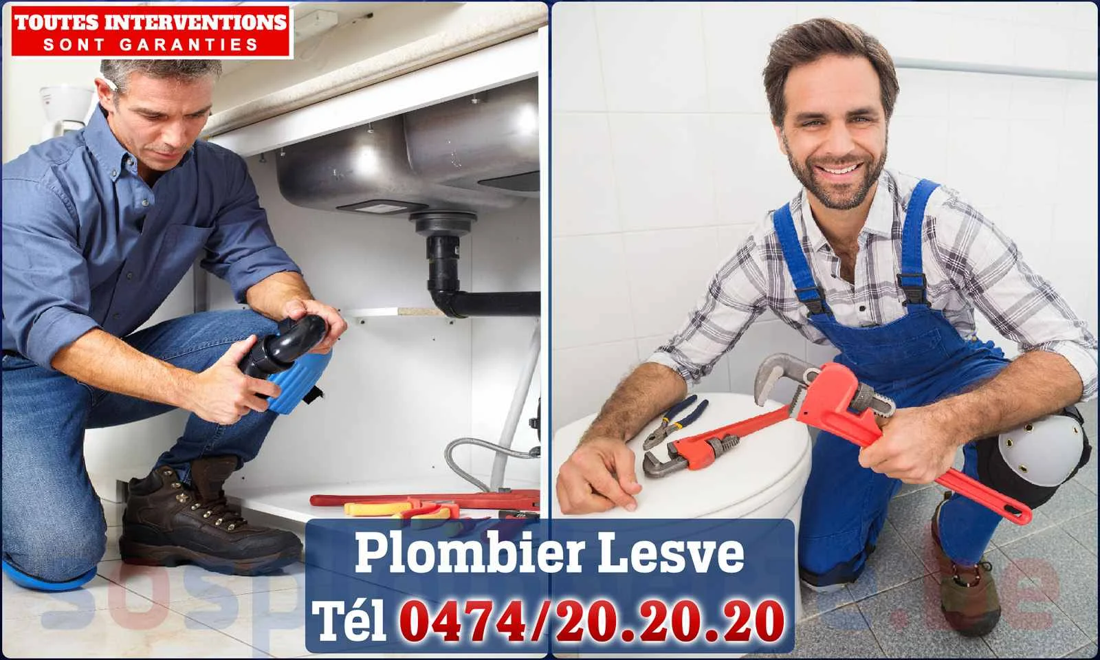 SOS Plomberie - Plombier Lesve pour installation et
                    réparation