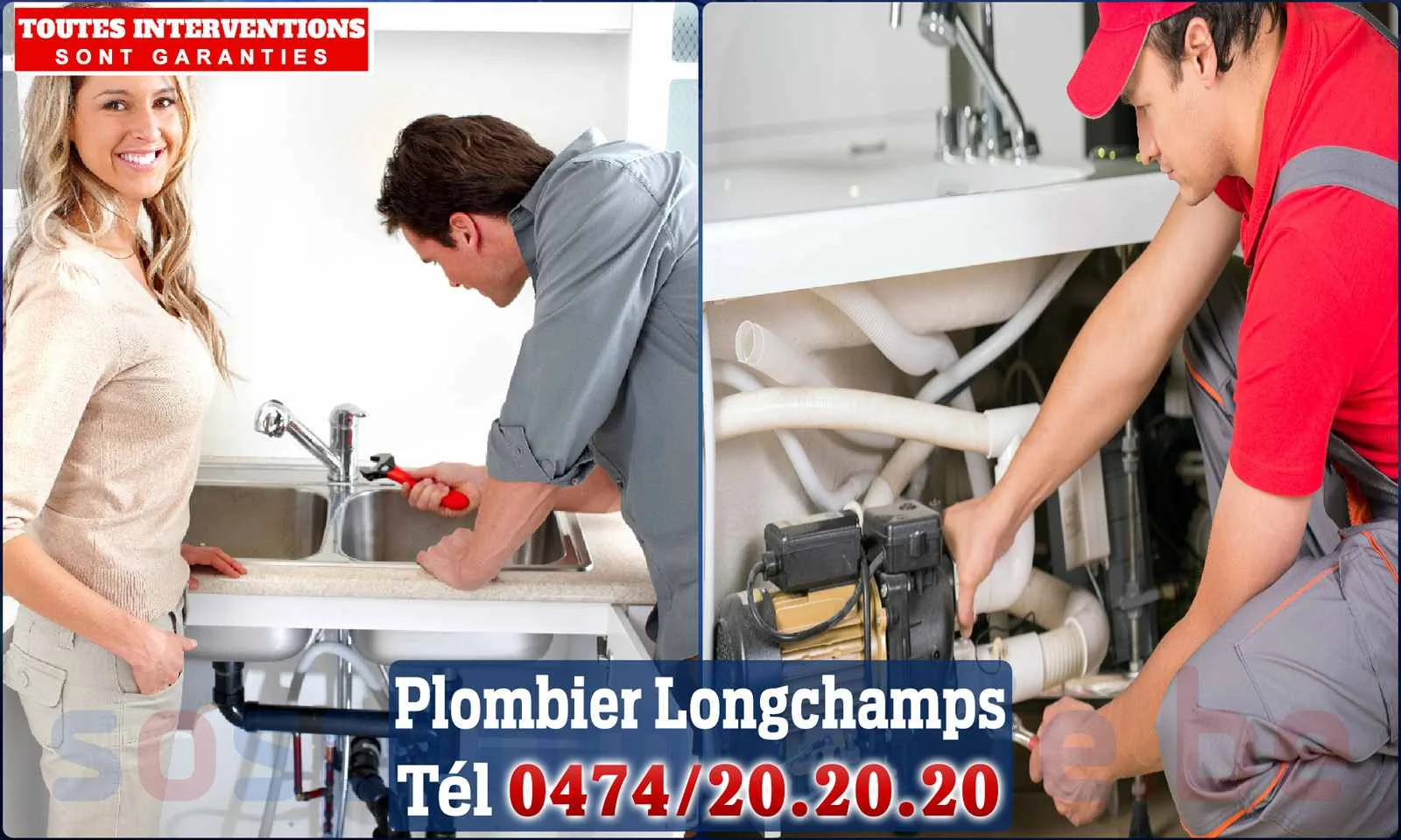 SOS Plomberie - Plombier Longchamps pour installation et
                    réparation