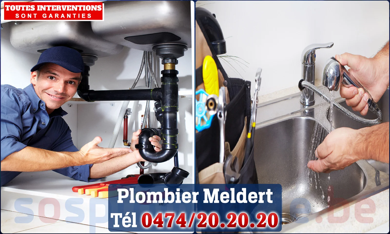 SOS Plomberie - Plombier Meldert pour installation et
réparation