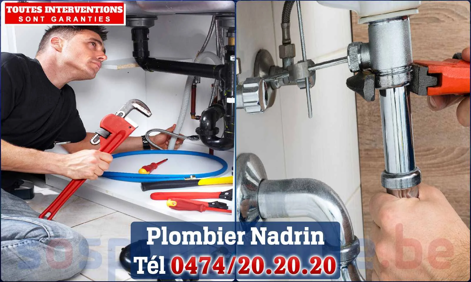 SOS Plomberie - Plombier Nadrin pour installation et
réparation
