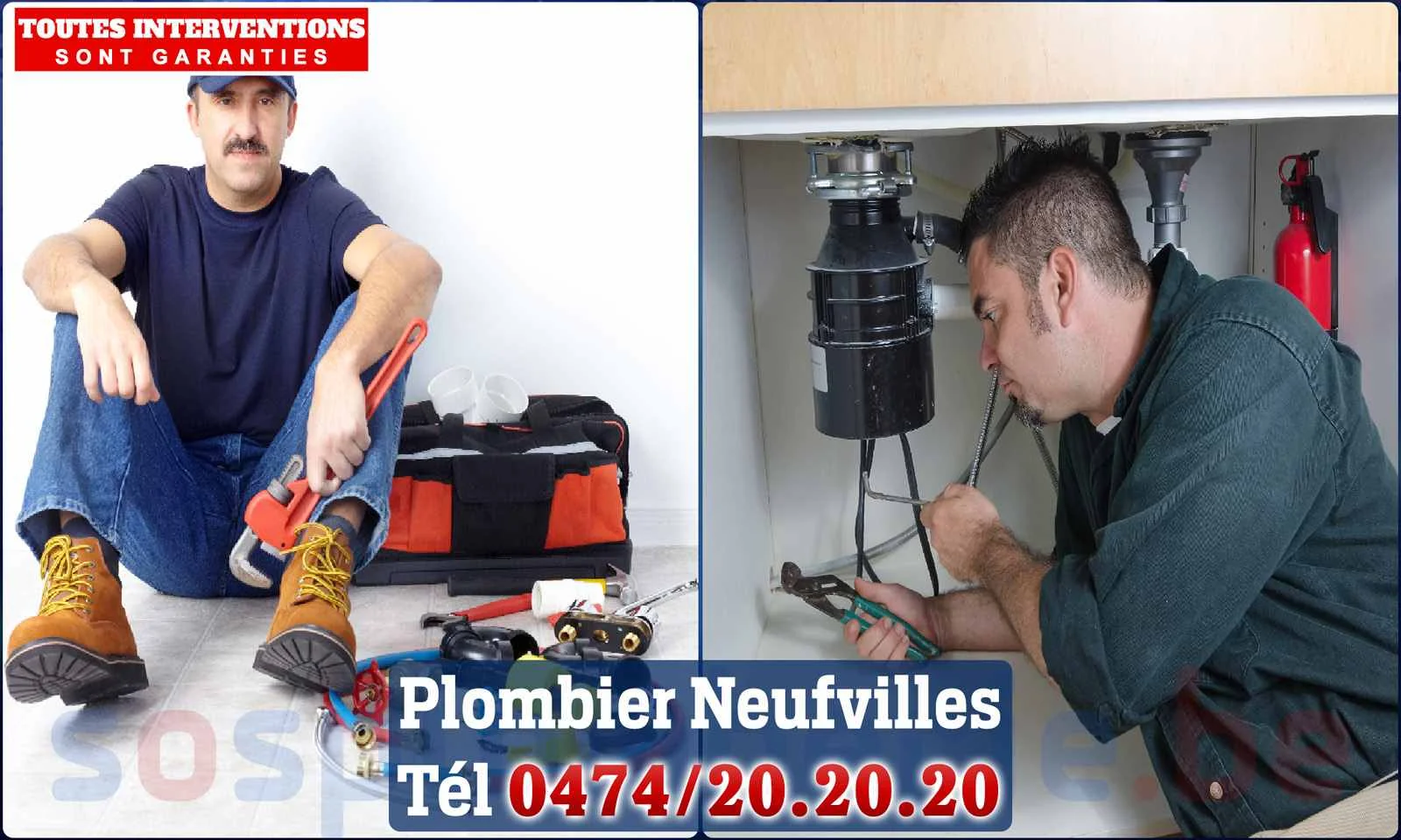 SOS Plomberie - Plombier Neufvilles pour installation et
réparation