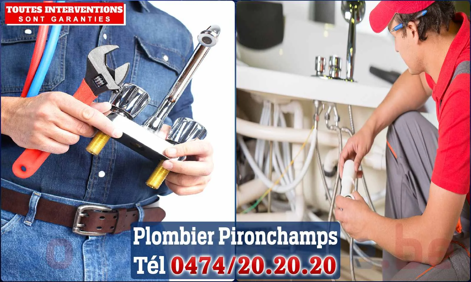 SOS Plomberie - Plombier Pironchamps pour installation et
                    réparation