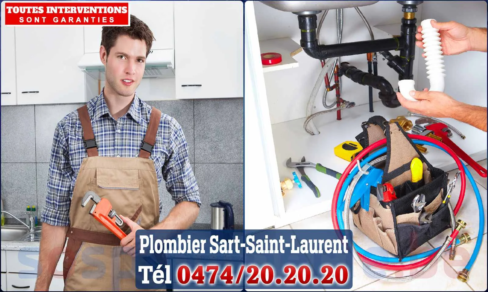 SOS Plomberie - Plombier Sart-Saint-Laurent pour installation et
réparation