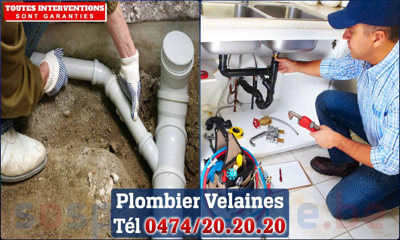 SOS Plomberie - Plombier Velaines pour installation et
                    réparation