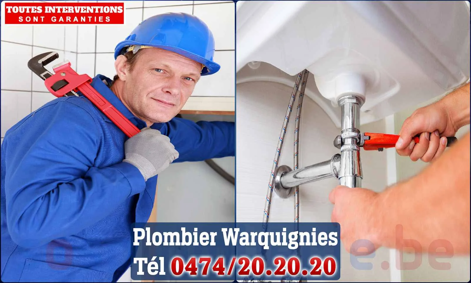 SOS Plomberie - Plombier Warquignies pour installation et
                    réparation